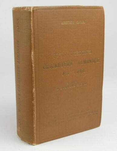 Wisden Cricketers’ Almanack 1933. 70th edition. Original hardback. Some wear to board extremities and corners, small dent to top of back board, faded and dulled gilt titles to front board and spine paper, internally good and bright condition.