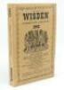 Wisden Cricketers’ Almanack 1942. 79th edition. Original limp cloth covers. Only 4100 paper copies printed in this war year. Very slight age toning to wrappers otherwise in good/very good condition. Rare war-time edition.