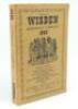 Wisden Cricketers’ Almanack 1943. 80th edition. Original limp cloth covers. Only 5600 paper copies printed in this war year. Very minor wear to the odd wrapper corner, very slight age toning otherwise in very good condition. Rare war-time edition.