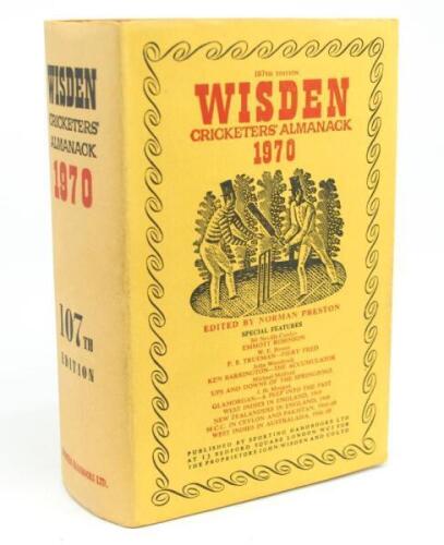 Wisden Cricketers’ Almanack 1970. Original hardback with dustwrapper. Good/very good condition.