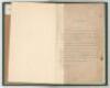 Wisden Cricketers’ Almanack 1869. 6th edition. Bound in black quarter leather with green boards, lacking original paper wrappers, with titles in gilt to spine, marbled page edge. Lacking title page otherwise in good/very good condition. Pages checked, com