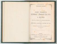 Wisden Cricketers’ Almanack 1876. 13th edition. Bound in black quarter leather with green boards, lacking original paper wrappers, with titles in gilt to spine, marbled page edge. Some minor foxing and minor staining to odd page otherwise in very good con