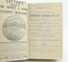 Wisden Cricketers’ Almanack 1892 and 1893. 29th & 30th editions. Both editions bound in green boards, lacking original paper wrappers, with gilt titles to spine, red speckled page edges. The 1892 edition lacking all rear advertising pages, the 1893 editio