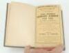 Wisden Cricketers’ Almanack 1918 and 1919. 55th and 56th editions. Original paper wrappers, the two volumes bound together in green boards with title and date to spine in gilt, red speckled page edges. Wear with loss to the base of the spine, very heavy d