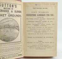 Wisden Cricketers’ Almanack 1895. 32nd edition. Bound in maroon boards, lacking original paper wrappers, with gilt titles to spine, red speckled page edges. Some darkening to page edges, small ink stamp for ‘Daily Express Limited’ to first advertising pag