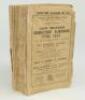 Wisden Cricketers’ Almanack 1923. 60th edition. Original paper wrappers. Broken spine block, page sections becoming loose, the front wrapper in only fair condition, wrinkled, worn and with nicks and loss to extremities, the rear wrapper slightly better wi