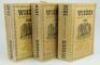 Wisden Cricketers’ Almanack 1938, 1939 and 1940. 75th to 77th editions. Original limp cloth covers. All three editions with some wear and slight fading to covers, bowing to spines of all three to as lesser or greater extent, the 1940 witn tear between spi