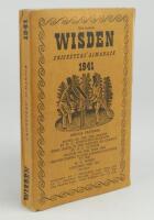 Wisden Cricketers’ Almanack 1941. 78th edition. Original limp cloth covers. Only 3200 paper copies printed in this war year. Breaking to front and rear internal hinges, indistinct name to top of front wrapper otherwise in good condition. Rare war-time edi