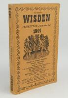 Wisden Cricketers’ Almanack 1944. 81st edition. Original limp cloth covers. Only 5600 paper copies printed in this war year. Number ‘18’ written to the bottom of the rear covers in pencil otherwise in very good condition. Rare war-time edition.