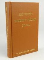 Wisden Cricketers’ Almanack 1890. Willows second softback reprint (2007) in light brown hardback covers with gilt lettering. Limited edition 247/250. Very good condition.