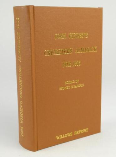 Wisden Cricketers’ Almanack 1905. Willows softback reprint (1998) in light brown hardback covers with gilt lettering. Limited edition 312/500. Very good condition .