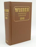 Wisden Cricketers’ Almanack 1940. Willows hardback reprint (2003) in dark brown boards with gilt lettering. Limited edition 298/500. Very good condition .