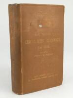 Wisden Cricketers’ Almanack 1910. 47th edition. Original hardback. Heavy wear to boards and spine, Old library(?) labels appear to have been removed from the top of the front board and head of the spine paper, wear and corner bumping to board extremities,