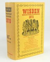 Wisden Cricketers’ Almanack 1970. Original hardback with dustwrapper. Some age toning to the spine of the wrapper otherwise in good+ condition.