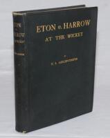 ‘Eton v Harrow at the Wicket’. F.S. Ashley-Cooper. London 1922. Limited Subscriber’s Edition no. 12 of only 100 copies printed, nicely signed in ink by Ashley-Cooper to the limitation page. Full leather with gilt titles to front cover and spine, gilt to p