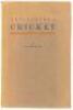 ‘Vejledning i Cricket’. R.E. Brincker. Vejle (Denmark) Eget Forlag 1921. 80pp. Danish cricket instructional booklet with diagrams and illustrations. Original wrappers. Presentation copy with dedication and signed by the author. Padwick 493. Odd nicks to w