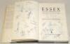 ‘Essex County Cricket Club. The Official History’. David Lemmon and Mike Marshall. London 1987. Hardback with dustwrapper. Profusely signed to the pages or to pieces and labels laid down to the endpapers, title pages and throughout by over 170 Essex playe - 2