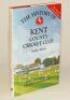 ‘The History of Kent County Cricket Club’. Dudley Moore. Christopher Helm, Bromley 1989. Hardback with dustwrapper. Profusely signed to the pages or to pieces and labels laid down to the endpapers, title pages and throughout by over 170 Kent players. Incl