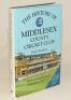 ‘The History of Middlesex County Cricket Club’. David Lemmon. Christopher Helm, Bromley 1988. Hardback with dustwrapper. Profusely signed to the pages or to pieces/ labels and the odd cutting, laid down to the endpapers, title pages and throughout by over