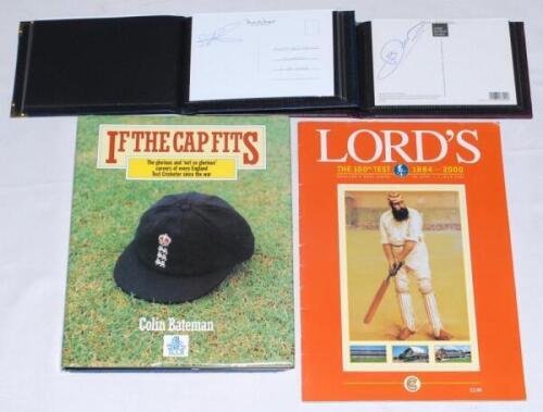 ‘If the Cap Fits’. Colin Bateman. Tony Williams Publications 1993. Hardback with good dustwrapper. Signed to the player profiles by over one hundred and eighty England Test cricketers, and to front endpapers by a further hundred. Over two hundred and eigh