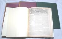 ‘American Cricketer. A Journal of the Cricket Field’ 1888-1915. Official journal published by The Associated Cricket Clubs of Philadelphia. Four complete bound volumes comprising Vol. XI nos. 316-330, 26th April 1888- 27th December 1888. Vol. XIII nos. 34