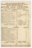 ‘Grand Match between Kent and Sussex. Close of the Second Day’s Play’ 13th July 1849. Exceptionally early small scorecard for the match played at C.H. Gausden’s Royal Brunwswick Ground at Hove, 12th- 14th August 1849. The double sided scorecard comprises 