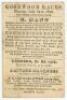 ‘Grand Match between Kent and Sussex. Close of the Second Day’s Play’ 13th July 1849. Exceptionally early small scorecard for the match played at C.H. Gausden’s Royal Brunwswick Ground at Hove, 12th- 14th August 1849. The double sided scorecard comprises - 2