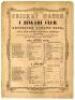 ‘Grand Cricket Match between the Gentlemen of the celebrated I Zingari Club, and the Gentlemen of the Leicester County Club’ 1850. Exceptionally early large scorecard for the match played at The Leicester Cricket Ground [Barker’s Ground], 21st- 24th Augus