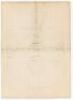 ‘Grand Cricket Match. 11 of Notts v. 14 Free Foresters’ 1863. Frank Tinley’s Benefit. Early single sided scorecard for the match played at Trent Bridge Ground, Nottingham, 13th- 15th August 1863. The scorecard with complete printed scores for the remarkab - 2