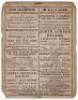 ‘Gentlemen of the South v. Players of the South’ 1872. Early double sided scorecard for the match played at Kennington Oval, 27th & 28th June 1872. The scorecard with complete printed and handwritten scores in ink. The Players scored 154 and 108, in reply - 2