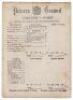 ‘Middlesex v Surrey’ 1872. Early and rare original single sided scorecard for the match played at the Princes Ground, Chelsea on the 15th & 16th August 1872. The scorecard with incomplete printed scores with Middlesex batting first in the first innings ha