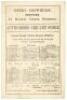 W.G. Grace 50th century. Sussex v Gloucestershire 1876. Official and early single sided scorecard for the match played at the ‘Sussex County Cricket Ground, Brighton [Hove]’, 12th- 14th June 1876. The three Grace brothers played for Gloucestershire who, b