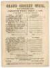 ‘13 of Kent v. 11 of All England. Grand Cricket Week, Canterbury’ 1879. Early official double sided scorecard for the match played at the St. Lawrence Ground, Canterbury, 4th- 6th August 1879. The scorecard with incomplete printed scores showing the first