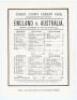 First Test Match in England. England v. Australia 1880. Early and rare original double sided scorecard for the match played at Kennington Oval, 6th- 8th September 1880. The scorecard with complete printed scores. England batted first with W.G. and E.M. Gr - 3