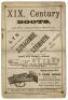 ‘Gloucestershire v. Lancashire’ 1883. Early original single sided scorecard for the match played at Clifton College, Bristol, 27th- 29th August 1883. - 2