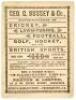 ‘Surrey v. Derbyshire’ 1892. Original double sided official scorecard for the match played at Kennington Oval 8th- 10th August 1892. The scorecard with complete printed scores for the match in which Surrey batted first and scored 156, Bobby Abel top scori - 2