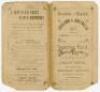 A.E. Stoddart’s XI in Australia 1894/95. ‘England v. Australia’. Very rare scorecard for the 3rd Test played at Adelaide, 11th- 15th January 1895. The folding scorecard, ‘Presented Gratis, by Ralph Potts, the Dental King, Surgeon Dentist’, with complete h