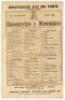 ‘Gloucestershire v. Warwickshire’ 1896. Early original double sided scorecard for the match played at Ashley Down Ground, Bristol, 9th- 11th July 1896 in which Edward Mills Grace, at the age of 54, played in his last first-class match. The scorecard with 