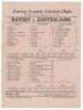 Australian tour to England 1899. ‘Surrey v. Australians’. Rare early single sided scorecard for the tour match played at Kennington Oval, 15th- 17th May 1899, with complete printed scores, which the Australians won by an innings and 71 runs with Bill Howe