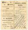 Australia tour to England 1899. ‘The Australians v. an England XI’. Very rare official scorecard for the match played at Tremorvah, Truro, 7th & 8th July 1899. Handwritten scores in faint pencil. The Australians batted first and reached 214, Joe Darling t - 2