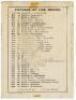 Surrey v. Australians’ 1899. Early official double sided scorecard for the tour match played at the Kennington Oval, 24th- 26th July 1899. The scorecard with complete printed scores for the match in which Surrey batted first and were dismissed relatively - 2