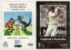 England v Australia Under 19 series 1991 and 1999. Two official programmes/ brochures. One for &lsquo;The Bull Under 19 International Series 1991 signed by fifteen members of the Australian touring party and fifteen England players, and the NatWest One Day Inte