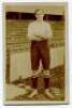 Edward Bulling. Tottenham Hotspur 1910/1911. Early sepia real photograph postcard of Bulling, full length, in Spurs attire. Title to lower right hand corner ‘E. Bulling. Tottenham Hotspur’. F.W. Jones, Tottenham. Postally unused. Some minor marks to the s