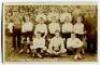 Tottenham Hotspur F.C. 1906/07. Rare early sepia real photograph postcard of the team playing staff and officials, standing and seated in rows, with title ‘Spurs Team 1906-07. Saturday Jan 12th’ printed to lower border. Postcard by Jones Bros of Tottenham