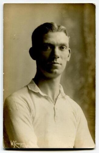 Charles Stanley Rance. Tottenham Hotspur 1910-1920. Early mono real photograph postcard of Rance, head and shoulder, in Spurs shirt. ‘Crawford of Edmonton, 1920’. Postally unused. Good/very good condition.