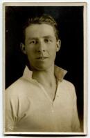 Charles Walters. Tottenham Hotspur 1919-1925. Mono real photograph postcard of Walters, head and shoulders, in Spurs shirt. W.J. Crawford of Edmonton. Postally unused. Slight silvering otherwise in good/very good condition.