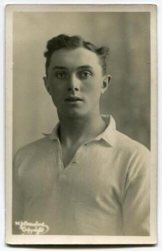 Matthew Forster. Tottenham Hotspur 1920-1929. Excellent mono real photograph postcard of Forster, head and shoulders, in Spurs jersey. W.J. Crawford of Edmonton. Postally unused. Good/very good condition.