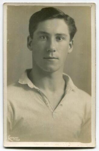 James Marshall Seed. Tottenham Hotspur 1920-1927. Mono real photograph postcard of Seed, head and shoulders, in Spurs shirt. W.J. Crawford of Edmonton. Postally unused. Good/very good condition .