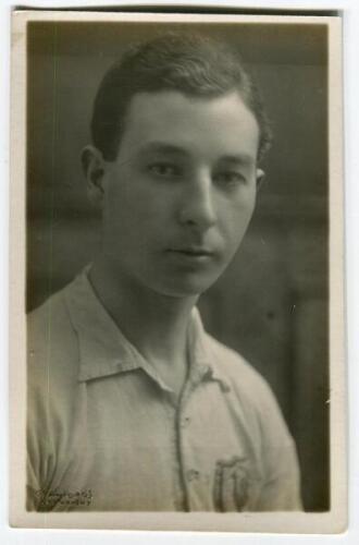 James Chadwick Townley. Tottenham Hotspur 1927-1928. Mono real photograph postcard of Townley, head and shoulders, in Spurs shirt. W.J. Crawford of Edmonton. Postally unused. Good/very good condition.