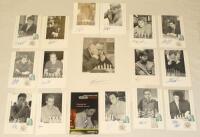 Chess. Grey folder with signature of Gary Kasparov on label laid down below a mono cutting photograph of Kasparov deep in thought during a match. Sold with a colour postcard of Veselin Topalov issued for the world chess tournament, ‘Campeon del Mundo de A